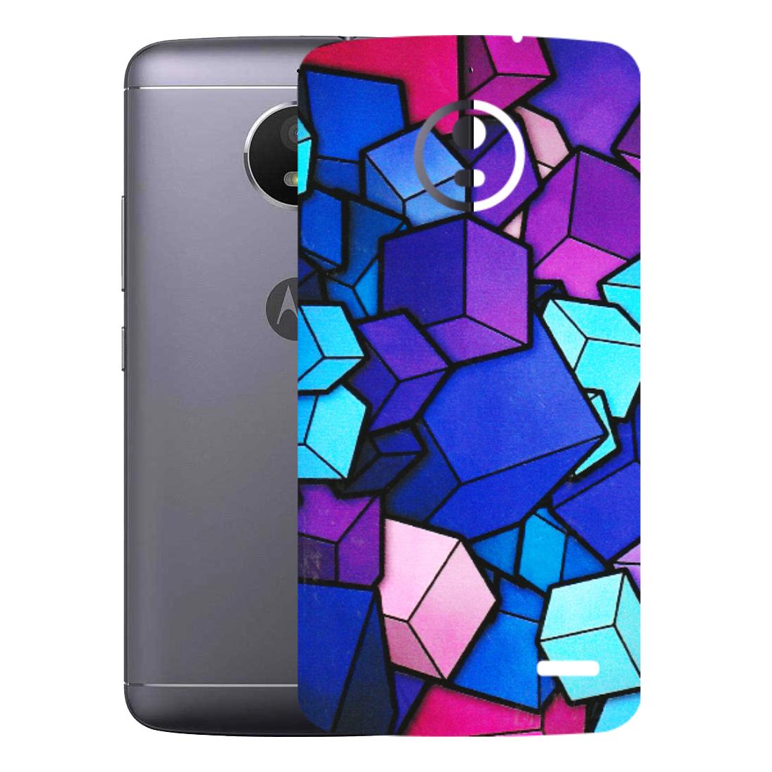 Motorola Phone Skins (All Models) - Cube Doodle - 3D Embossed Finish (L-141) Motorola Moto E4