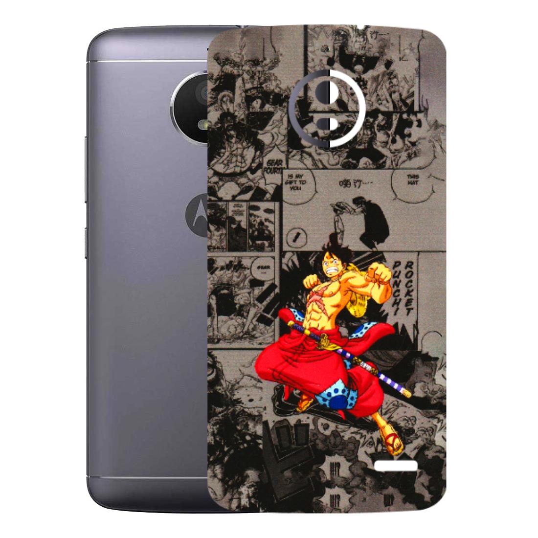 Motorola Phone Skins (All Models) - One Piece Rocket Punch Manga - 3D Embossed Finish (L-25) Motorola Moto E4