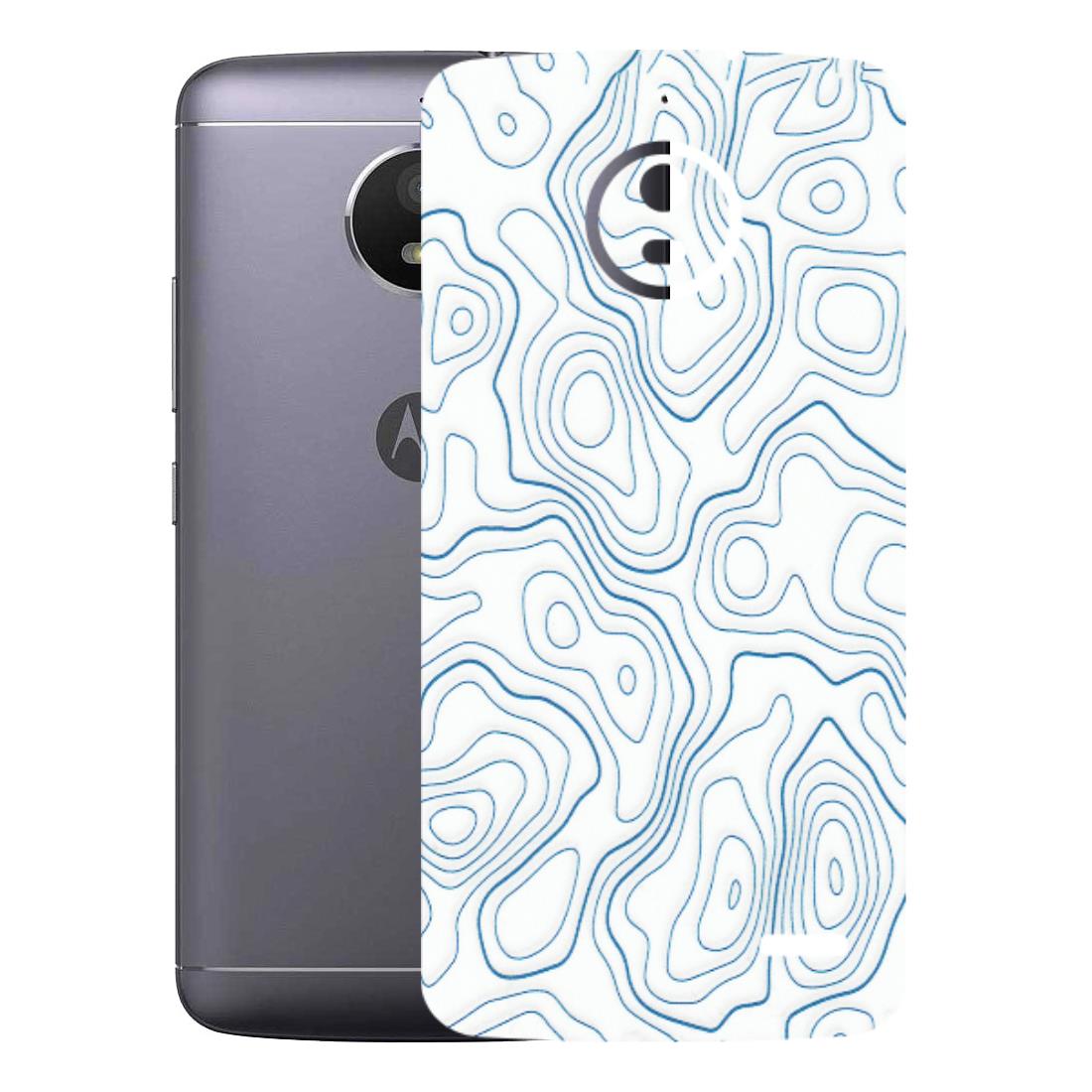 Motorola Phone Skins (All Models) - Blue And White Swirls - Matte Finish (M-139) Motorola Moto E4