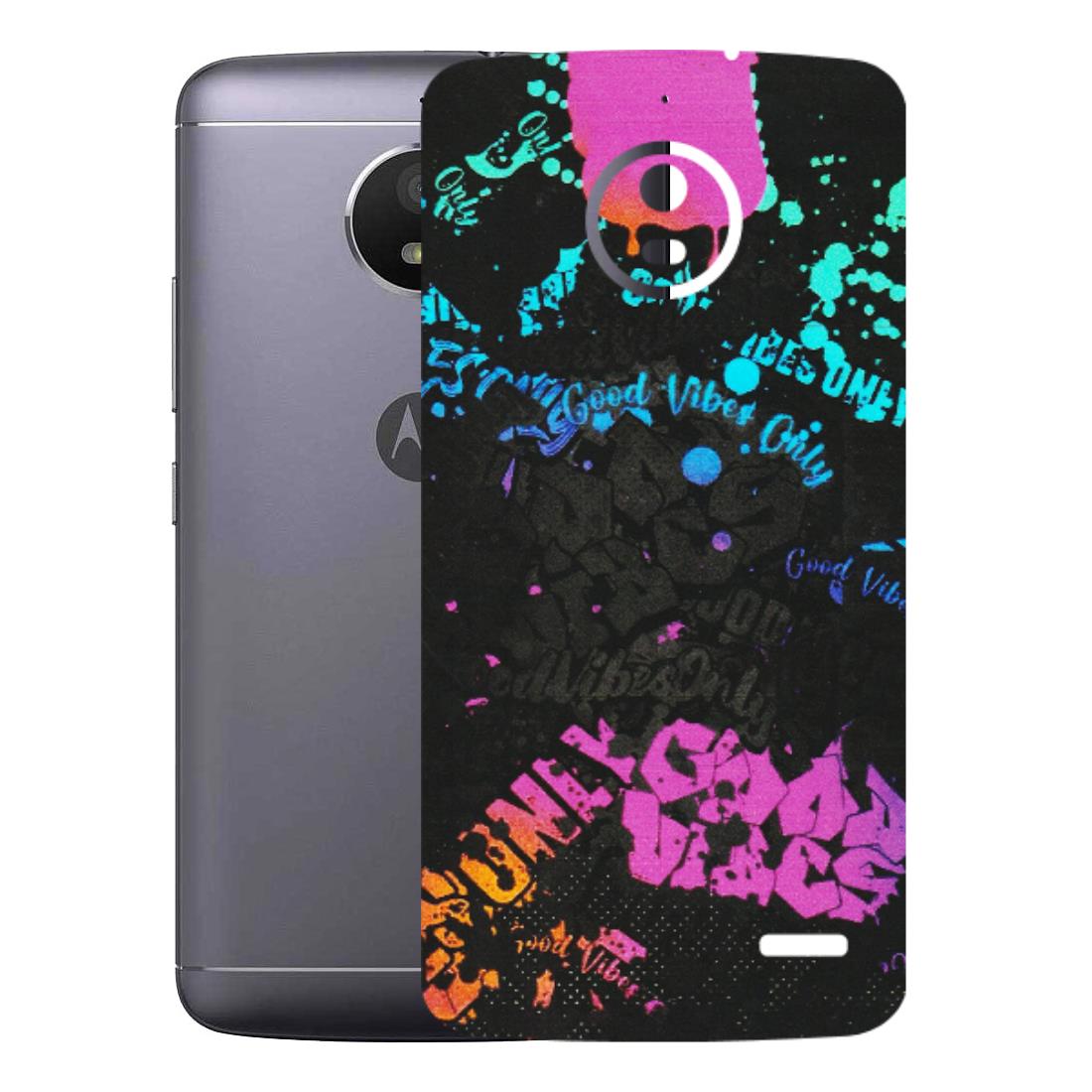 Motorola Phone Skins (All Models) - Majestic Black Vibes - Matte Finish (M-62) Motorola Moto E4