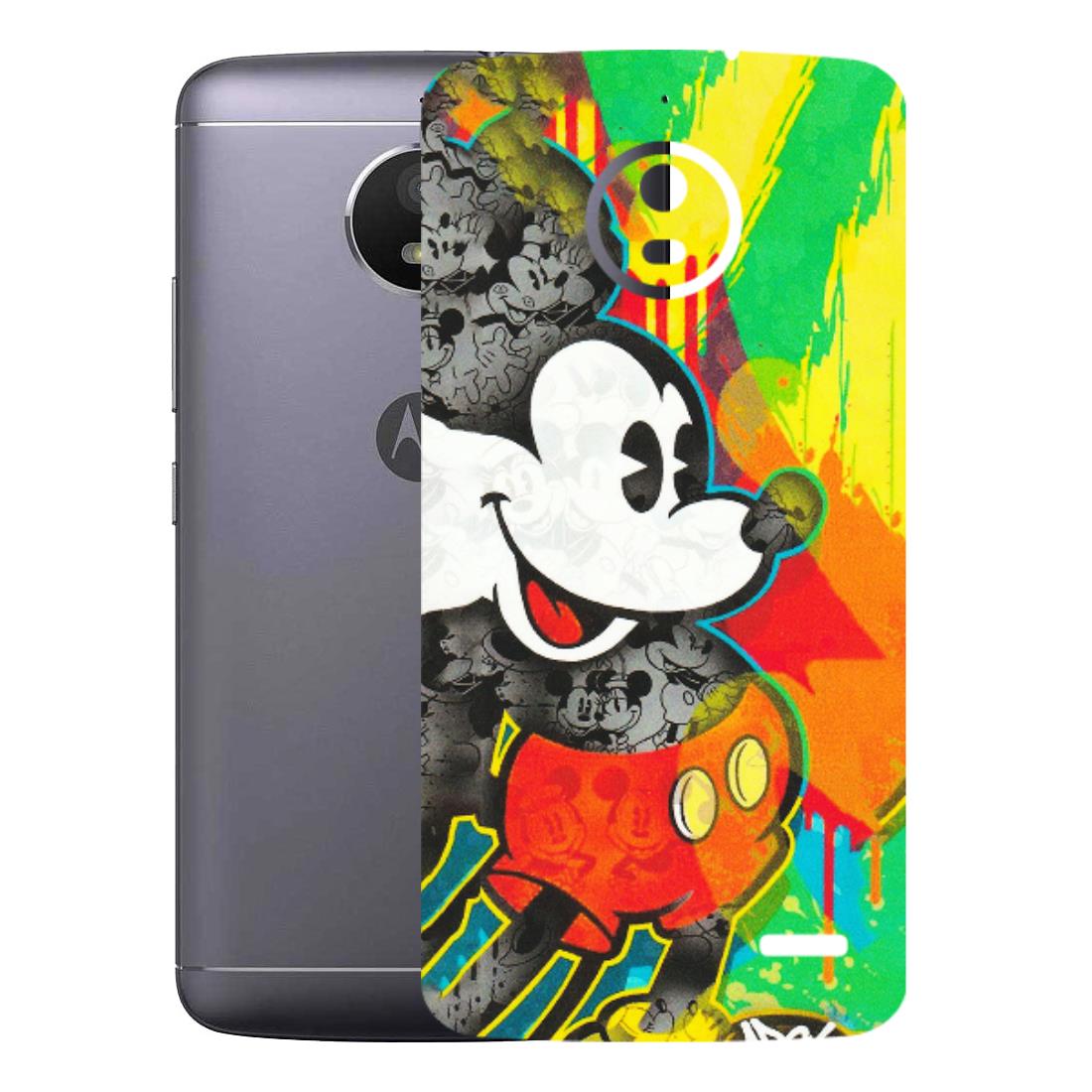 Motorola Phone Skins (All Models) - Multiple Mickey With Colourful Texture - Matte Finish (M-84) Motorola Moto E4