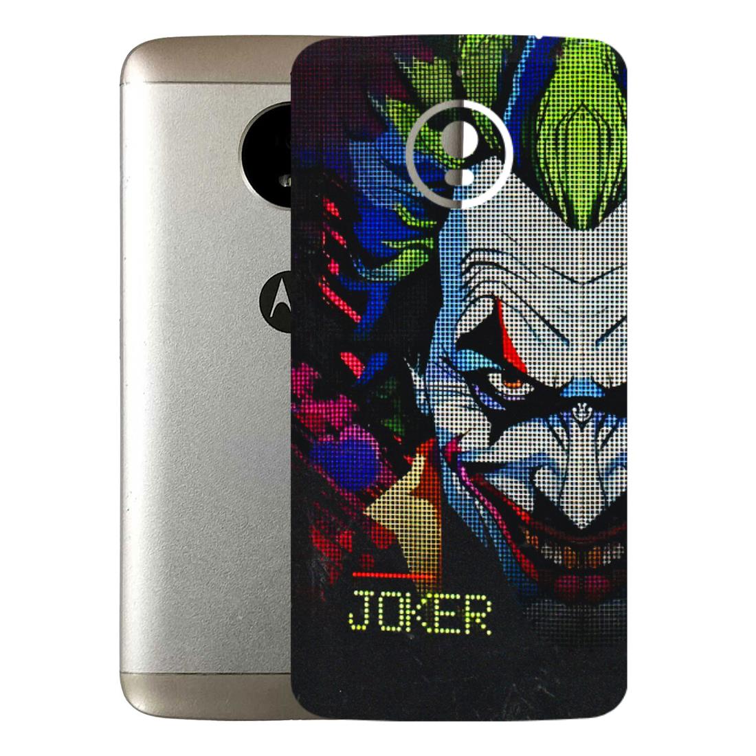Motorola Phone Skins (All Models) - Joker Dot Matrix - 3D Embossed Finish (L-08) Motorola Moto E4 Plus