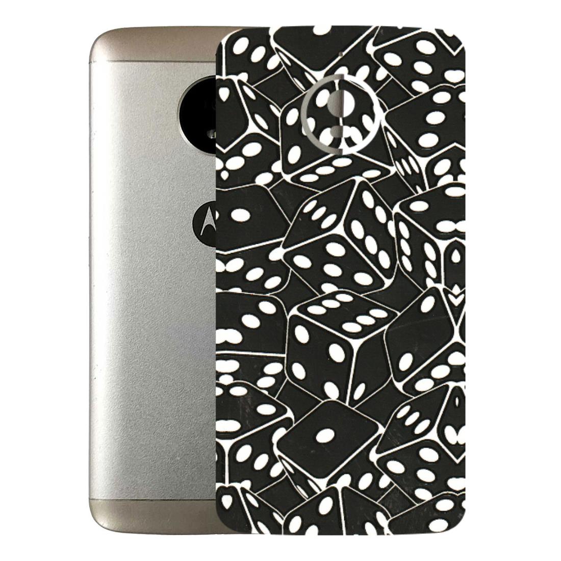 Motorola Phone Skins (All Models) - Big Black Dices - 3D Embossed Finish (L-106) Motorola Moto E4 Plus