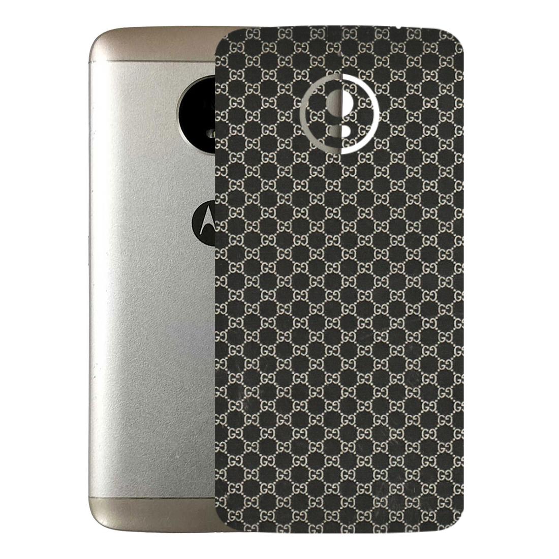 Motorola Phone Skins (All Models) - Black G Print - 3D Embossed Finish (L-109) Motorola Moto E4 Plus