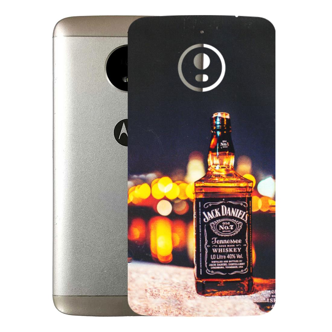 Motorola Phone Skins (All Models) - JD Whiskey Bottle - 3D Embossed Finish (L-20) Motorola Moto E4 Plus