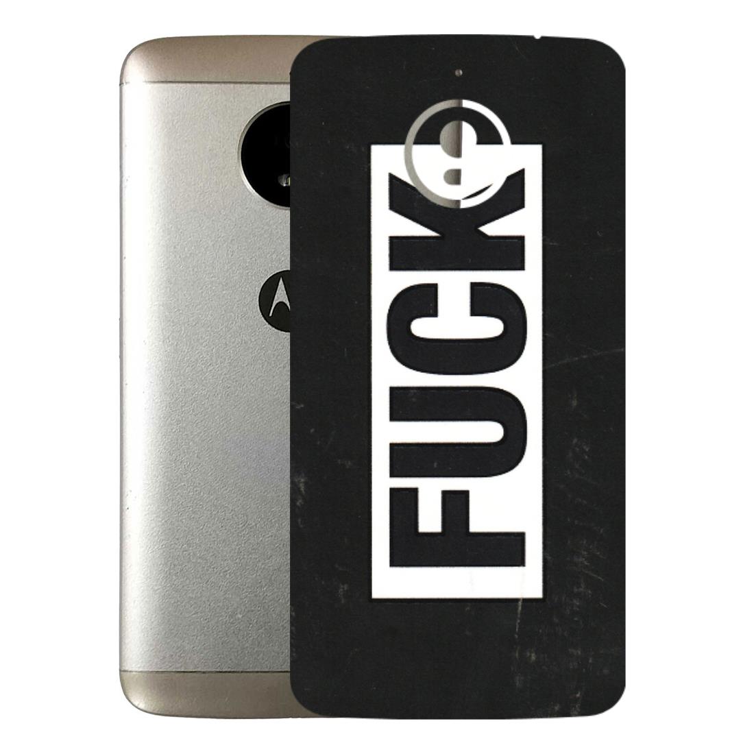 Motorola Phone Skins (All Models) - The F Word - 3D Embossed Finish (L-255) Motorola Moto E4 Plus