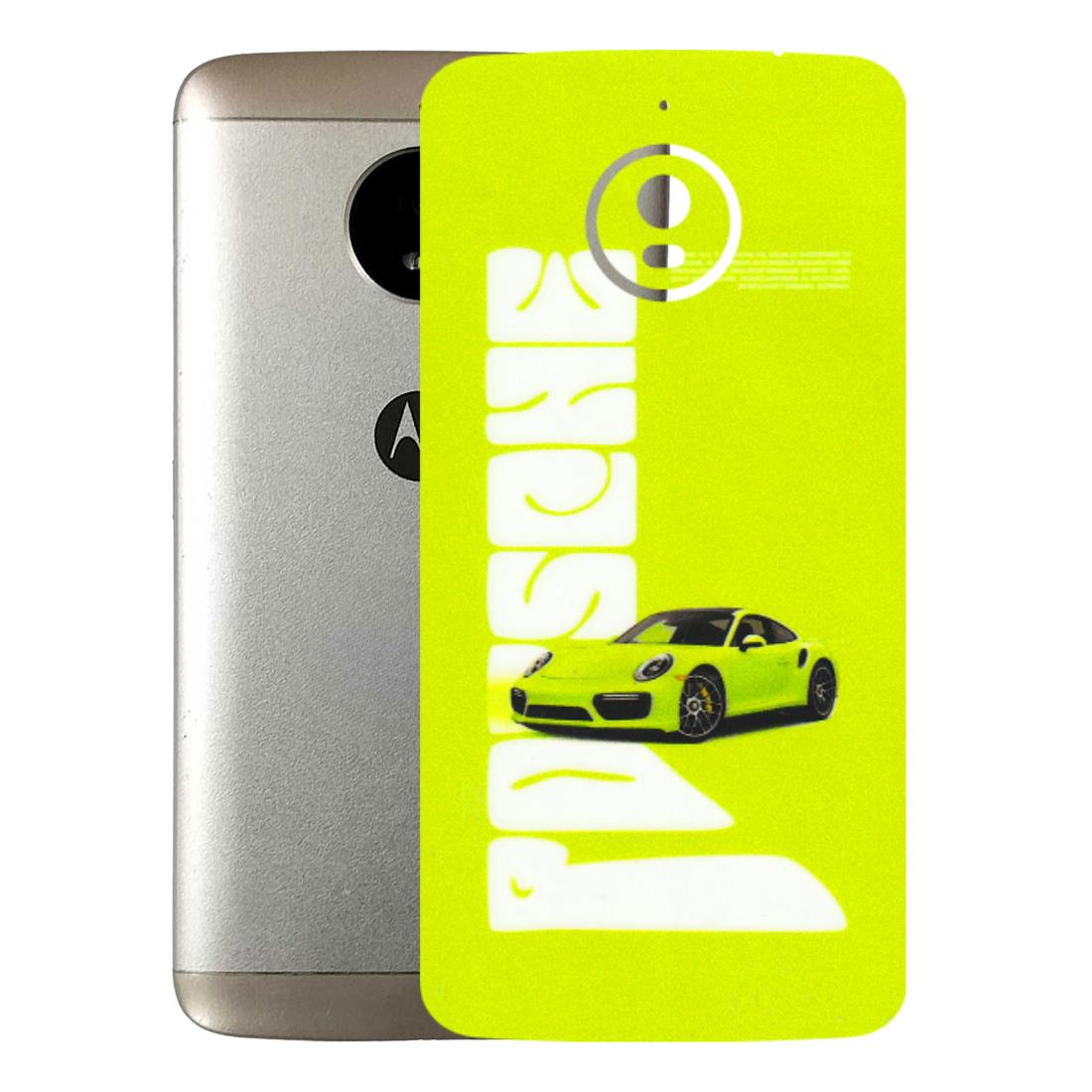 Motorola Phone Skins (All Models) - Lime Green Porche - 3D Embossed Finish (L-30) Motorola Moto E4 Plus