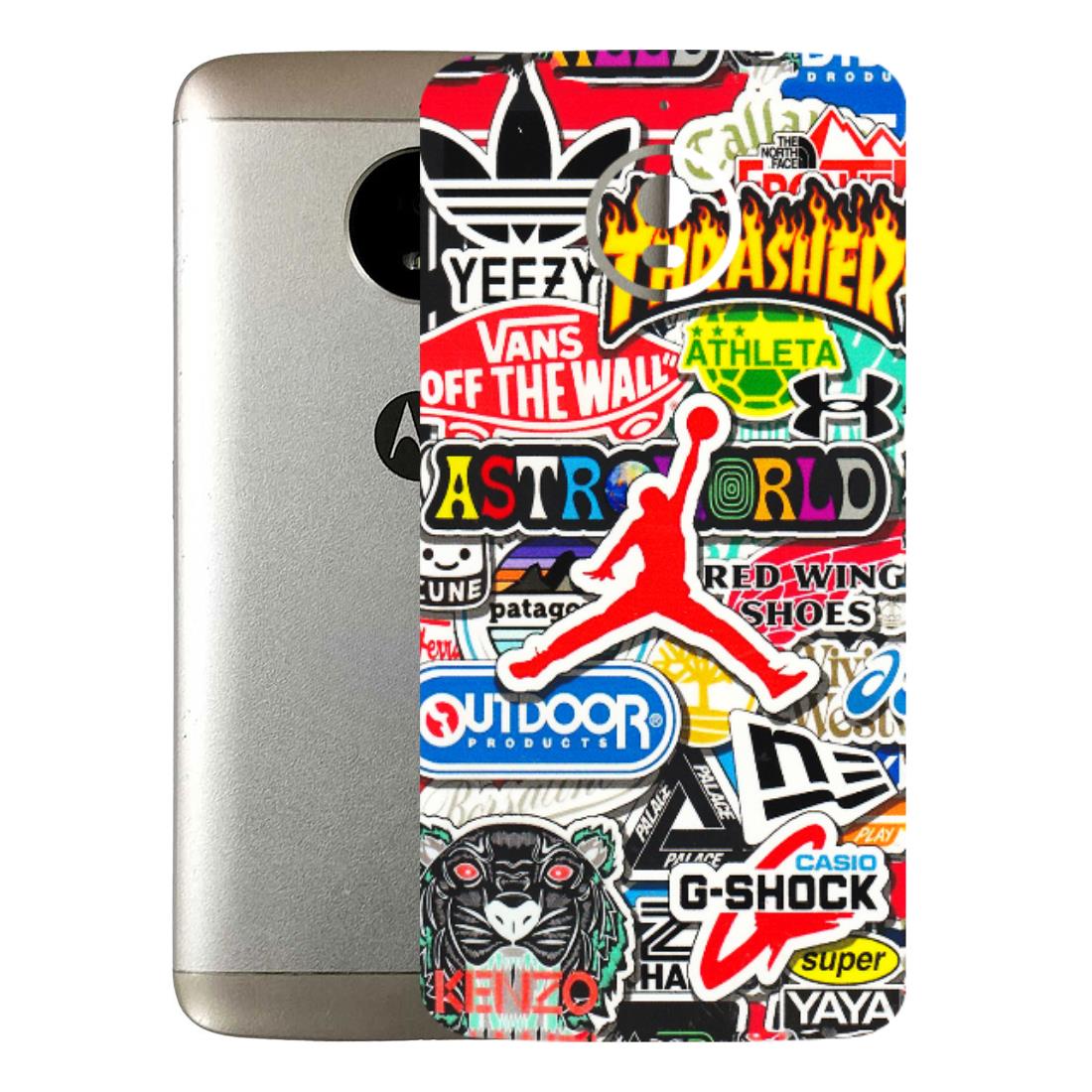 Motorola Phone Skins (All Models) - Multi Brands Sticker Graffiti - 3D Embossed Finish (L-37) Motorola Moto E4 Plus