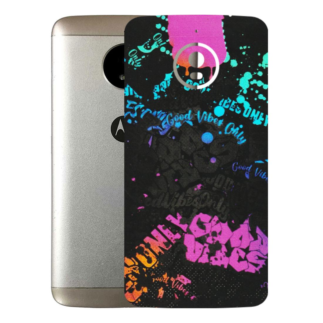 Motorola Phone Skins (All Models) - Majestic Black Vibes - Matte Finish (M-62) Motorola Moto E4 Plus