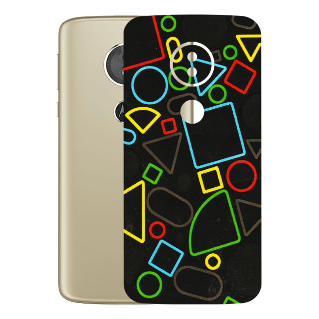 Motorola Phone Skins (All Models) - Black Shapes - 3D Embossed Finish (L-131) Motorola Moto E5