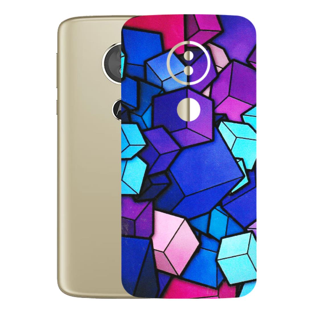 Motorola Phone Skins (All Models) - Cube Doodle - 3D Embossed Finish (L-141) Motorola Moto E5