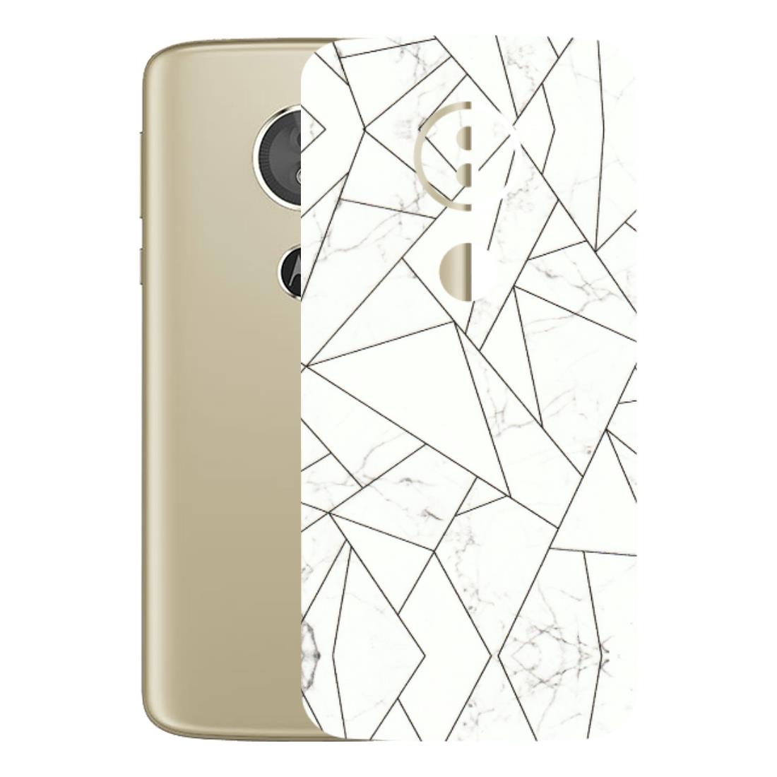 Motorola Phone Skins (All Models) - Luxury White Marble Effect - 3D Embossed Finish (L-168) Motorola Moto E5
