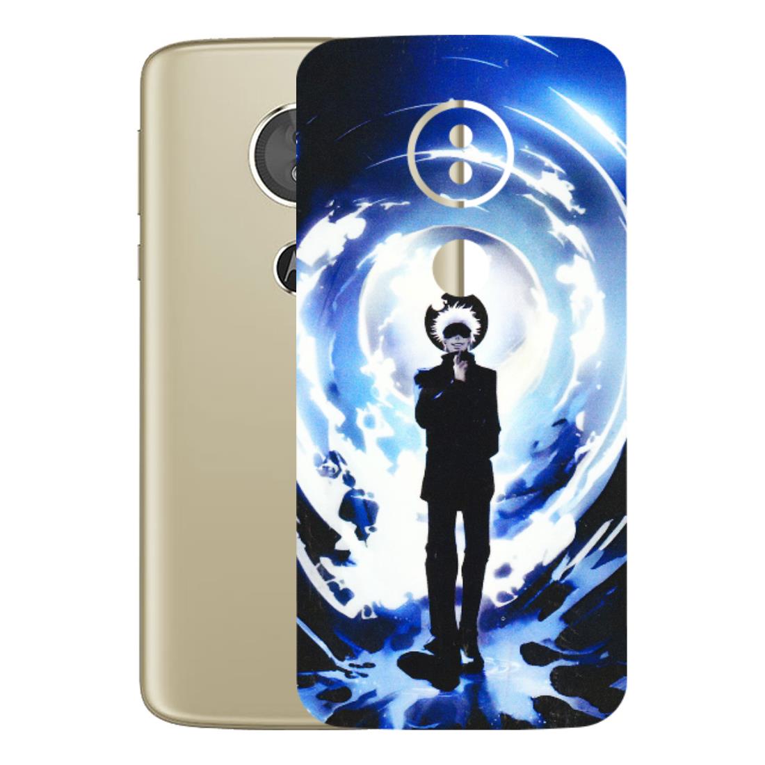 Motorola Phone Skins (All Models) - Satoru Gojo Dark Blue - 3D Embossed Finish (L-235) Motorola Moto E5