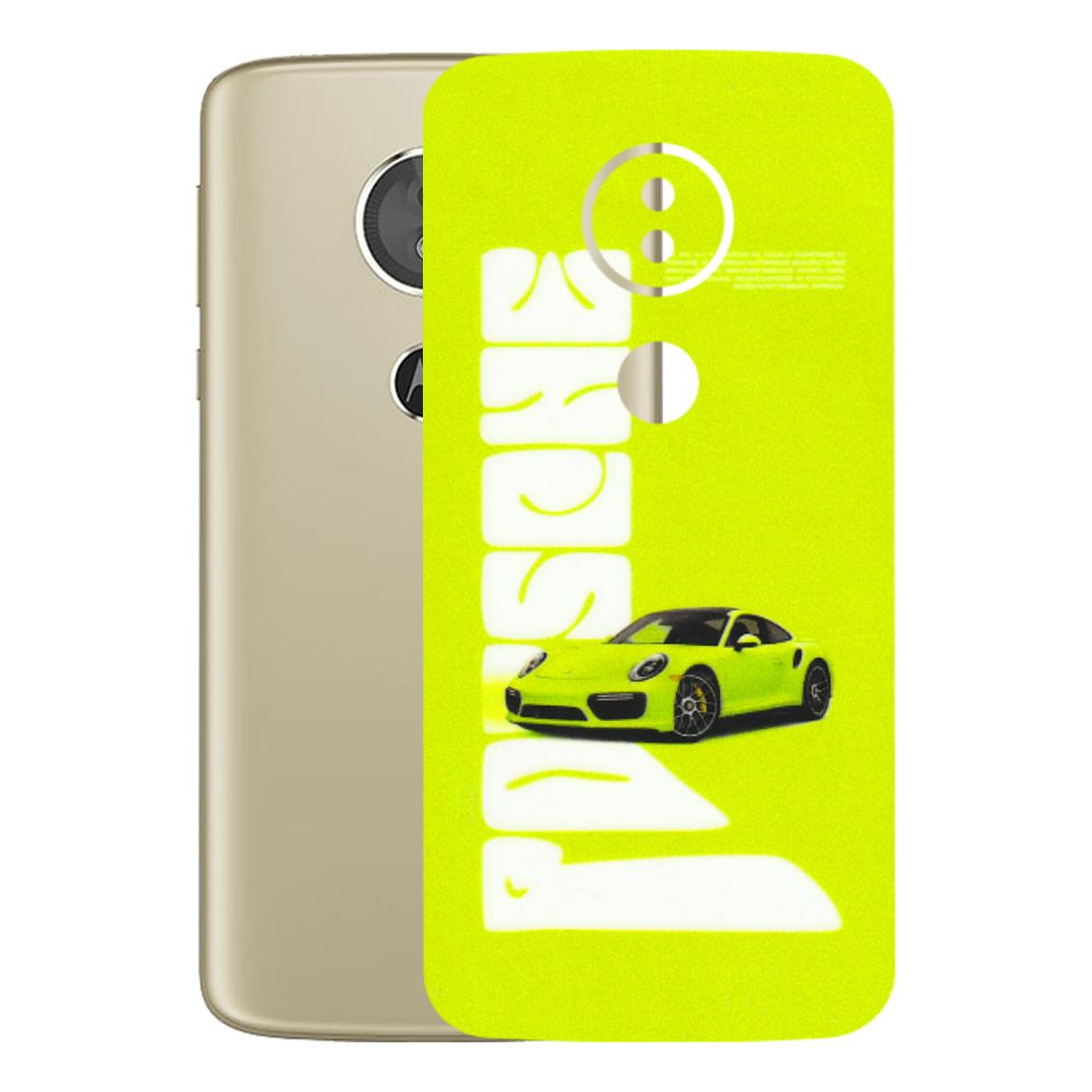 Motorola Phone Skins (All Models) - Lime Green Porche - 3D Embossed Finish (L-30) Motorola Moto E5