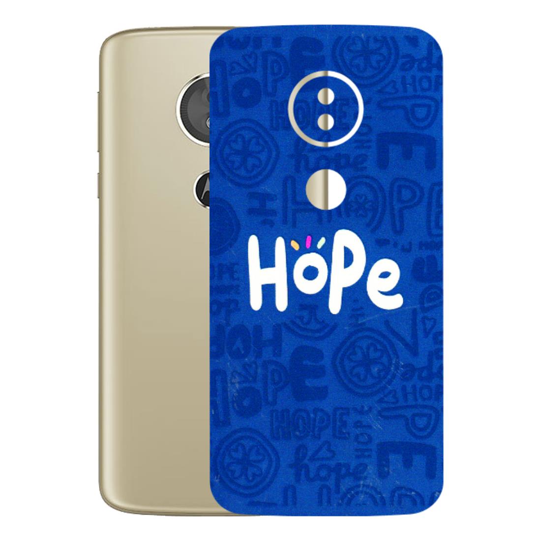 Motorola Phone Skins (All Models) - Hope Doodles Blue - 3D Embossed Finish (L-43) Motorola Moto E5