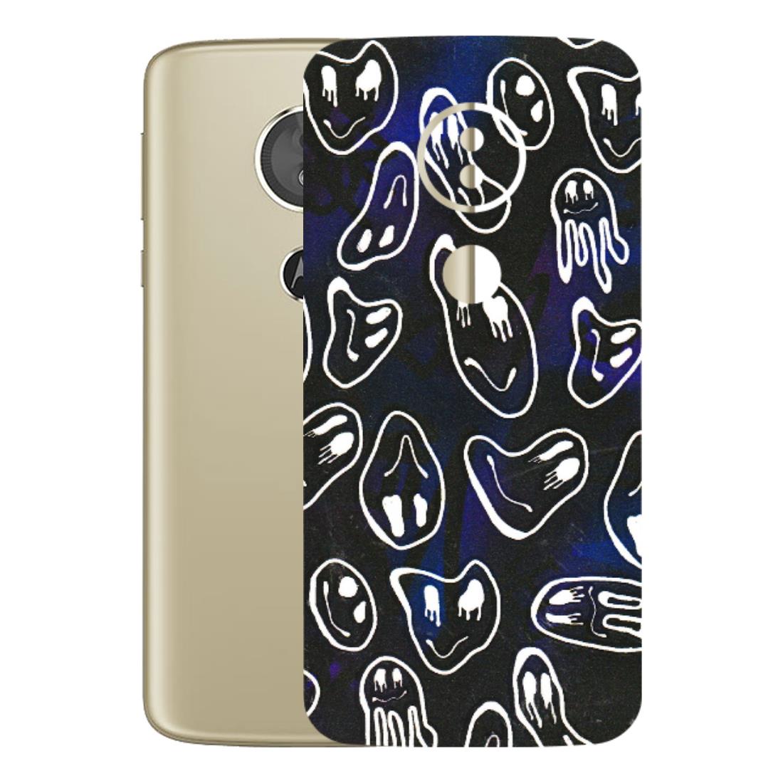 Motorola Phone Skins (All Models) - Distorted Smileys - 3D Embossed Finish (L-92) Motorola Moto E5