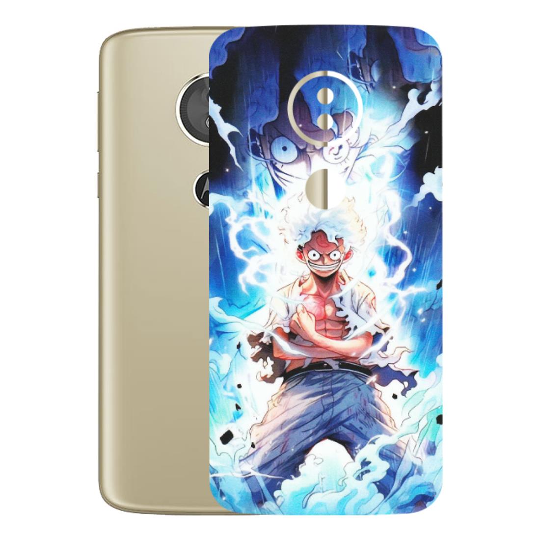 Motorola Phone Skins (All Models) - Blue Thunder Luffy Anime - Matte Finish (M-132) Motorola Moto E5