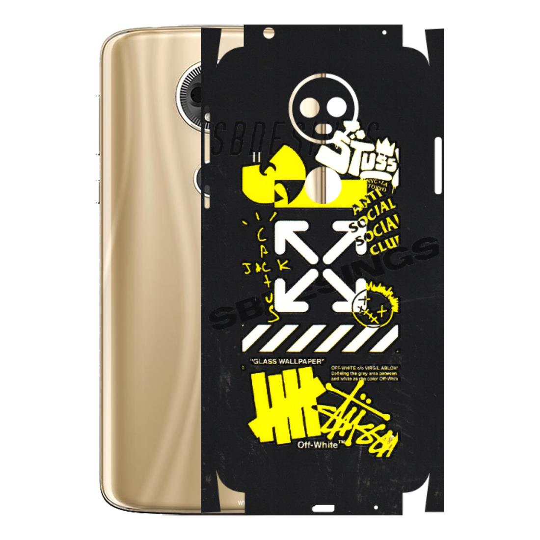 Motorola Phone Skins (All Models) - Anti Social Graffiti - 3D Embossed Finish (L-198) Motorola Moto E5 Plus