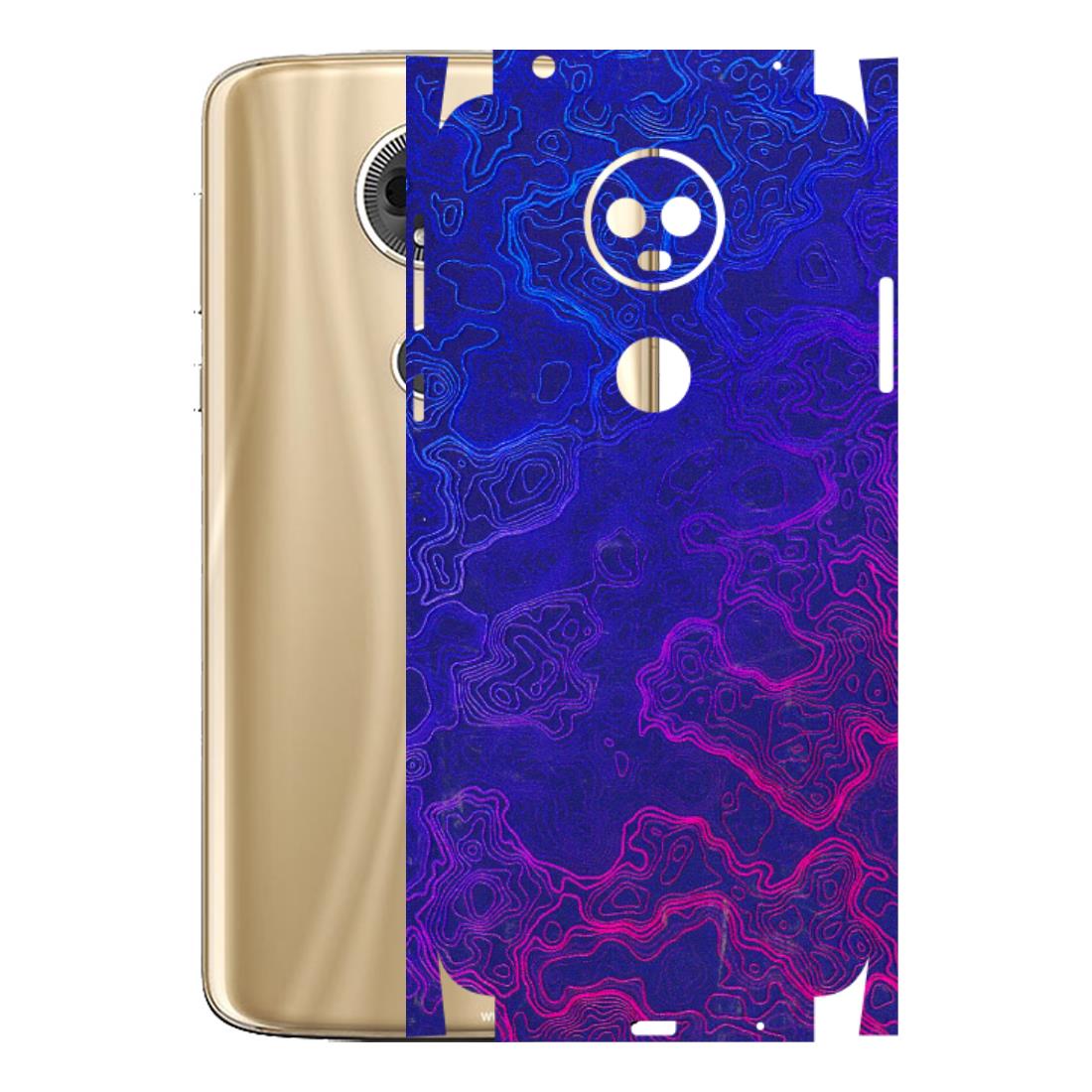 Motorola Phone Skins (All Models) - Purple Ripples Swirl - 3D Embossed Finish (L-314) Motorola Moto E5 Plus