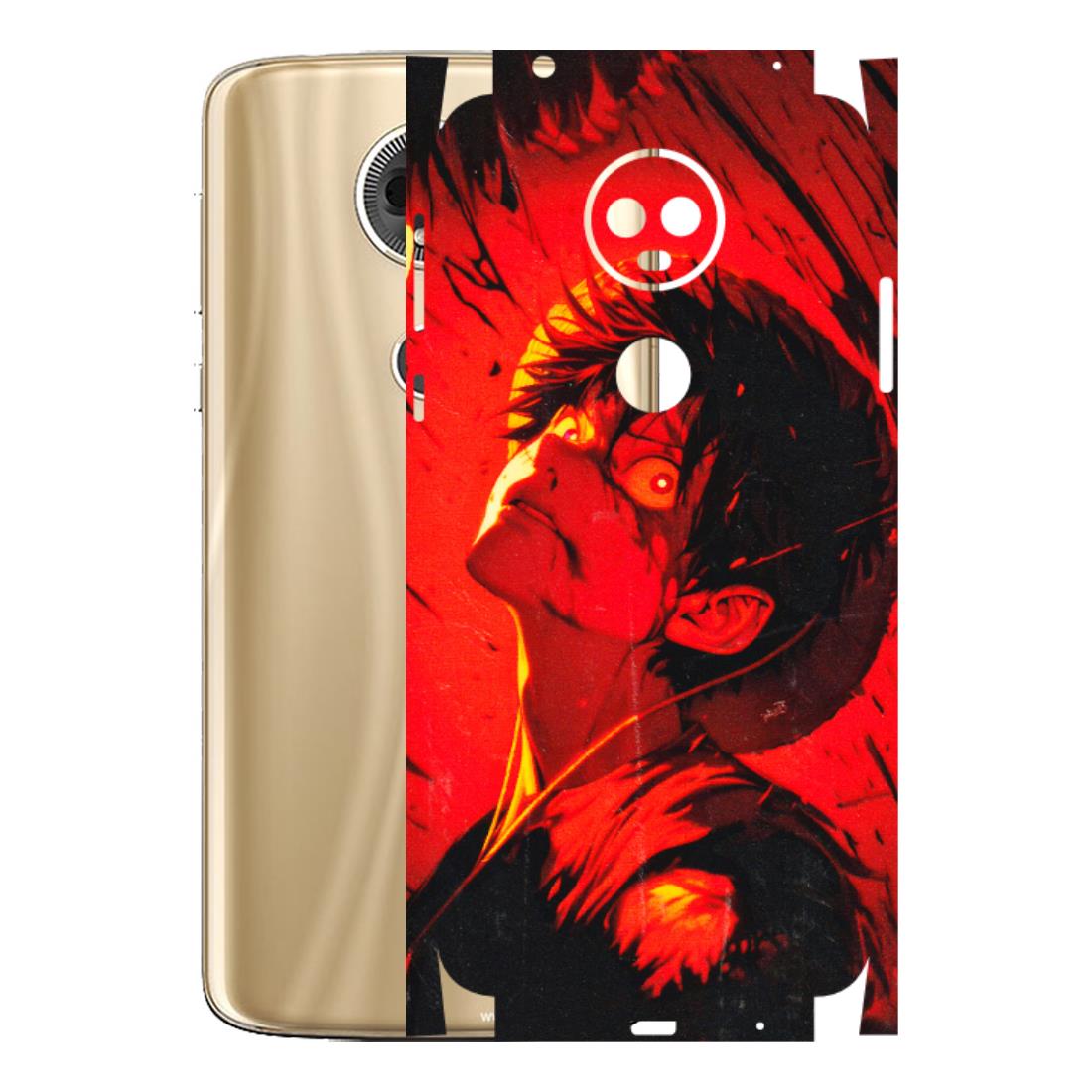 Motorola Phone Skins (All Models) - D.Luffy Power Up One Piece Anime - 3D Embossed Finish (L-326) Motorola Moto E5 Plus