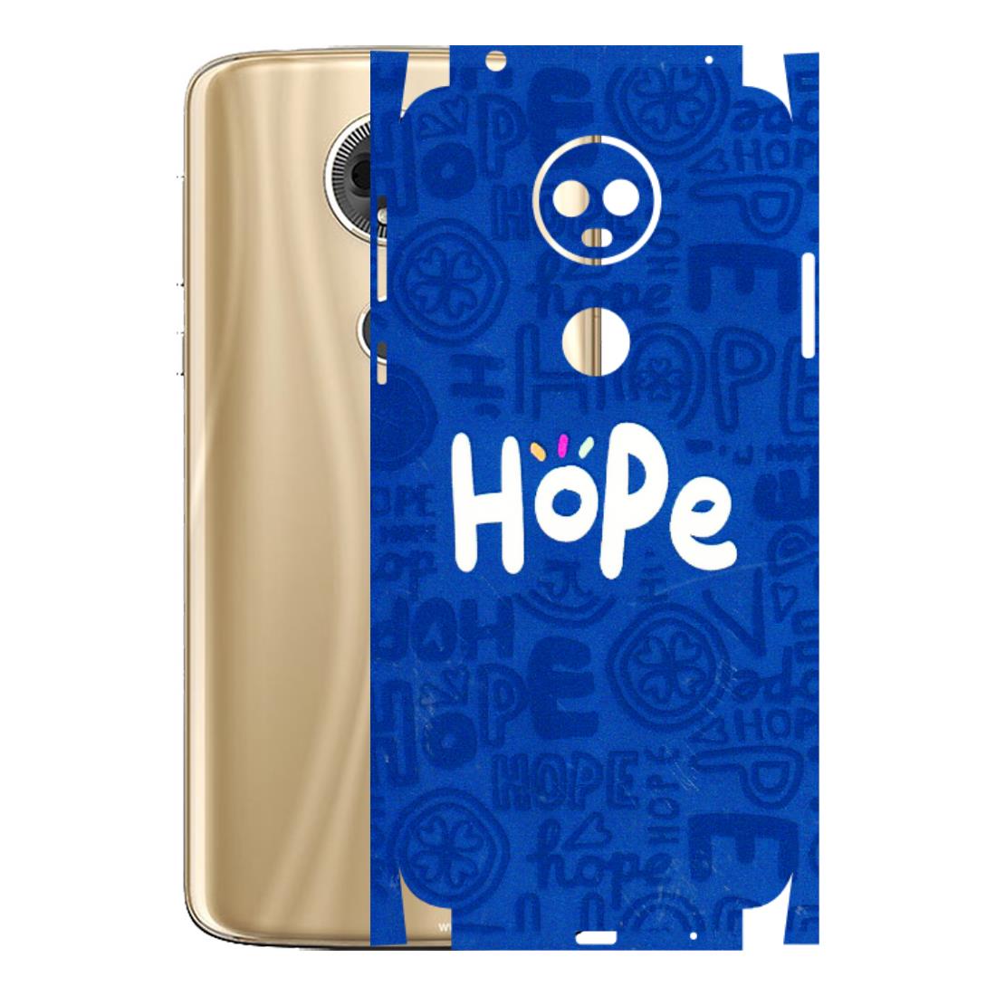 Motorola Phone Skins (All Models) - Hope Doodles Blue - 3D Embossed Finish (L-43) Motorola Moto E5 Plus