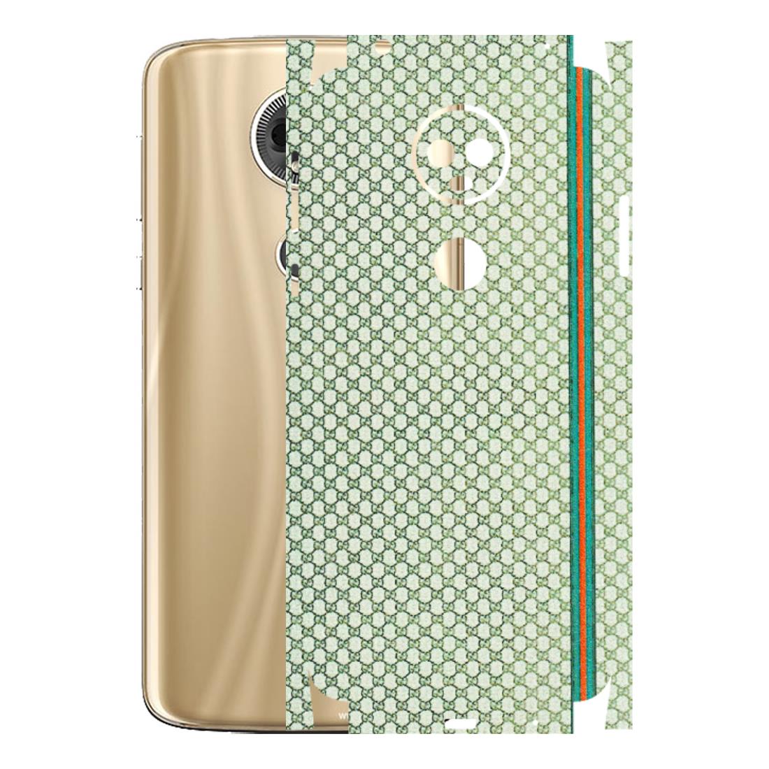 Motorola Phone Skins (All Models) - Gucci Fabric Pattern - 3D Embossed Finish (L-73) Motorola Moto E5 Plus