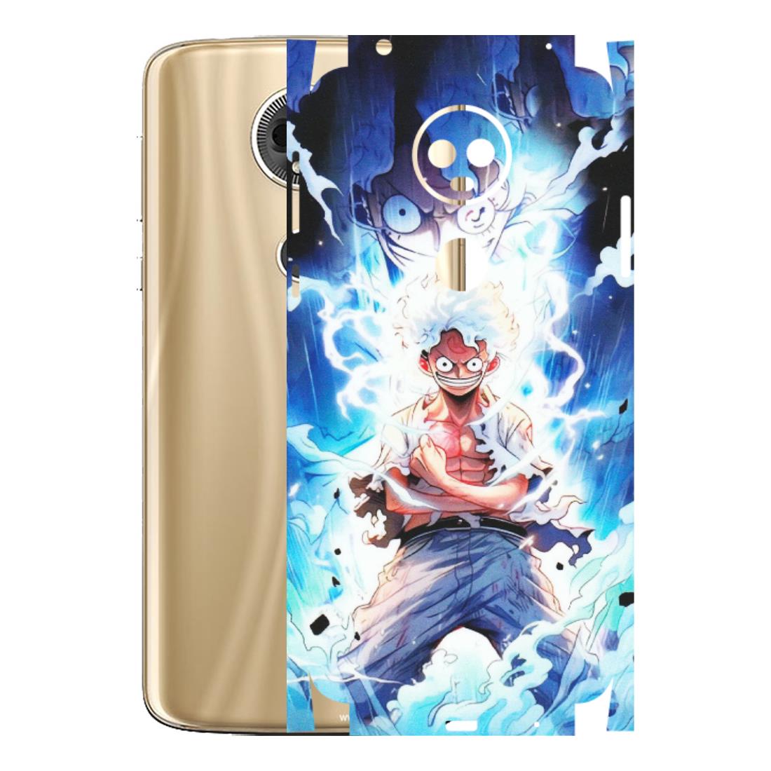 Motorola Phone Skins (All Models) - Blue Thunder Luffy Anime - Matte Finish (M-132) Motorola Moto E5 Plus