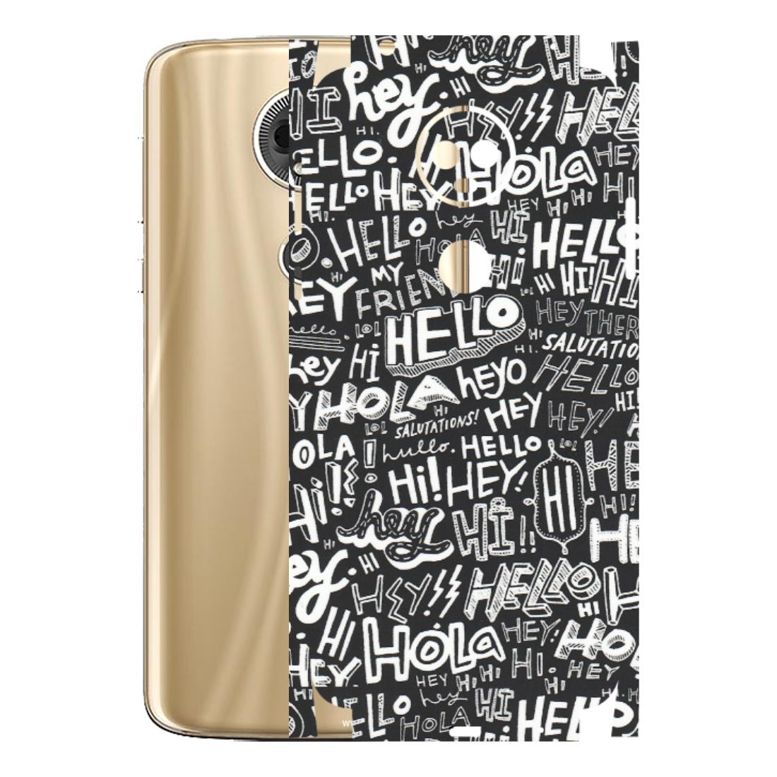 Motorola Phone Skins (All Models) - Hi Hello Doodles - Matte Finish (M-25) Motorola Moto E5 Plus