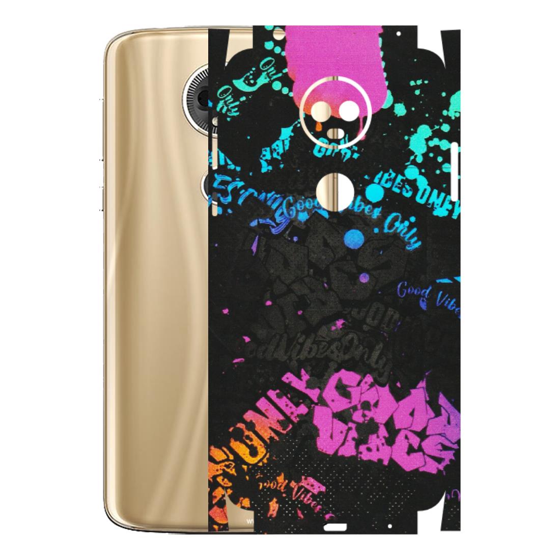 Motorola Phone Skins (All Models) - Majestic Black Vibes - Matte Finish (M-62) Motorola Moto E5 Plus