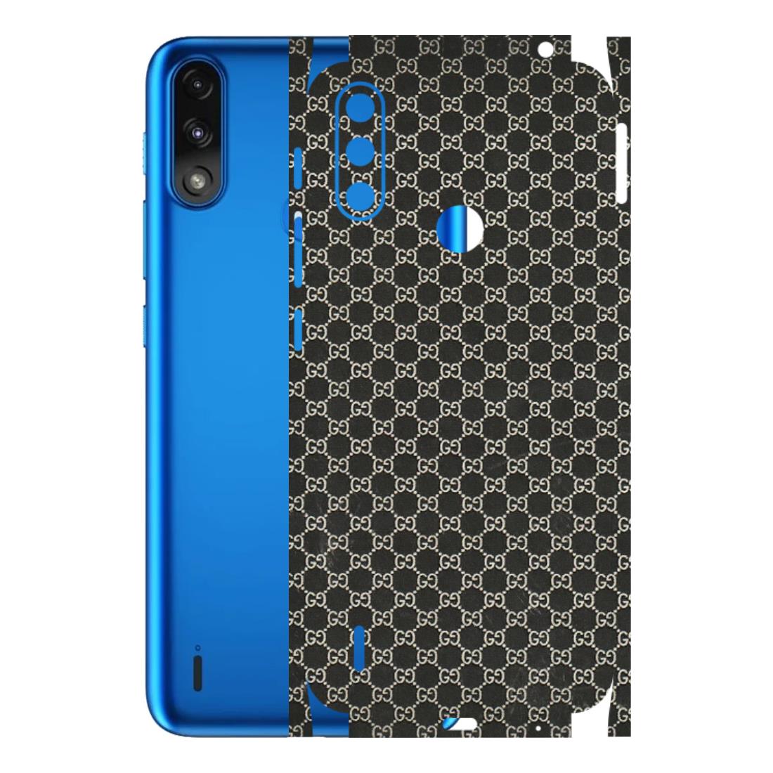 Motorola Phone Skins (All Models) - Black G Print - 3D Embossed Finish (L-109) Motorola Moto E7 Power
