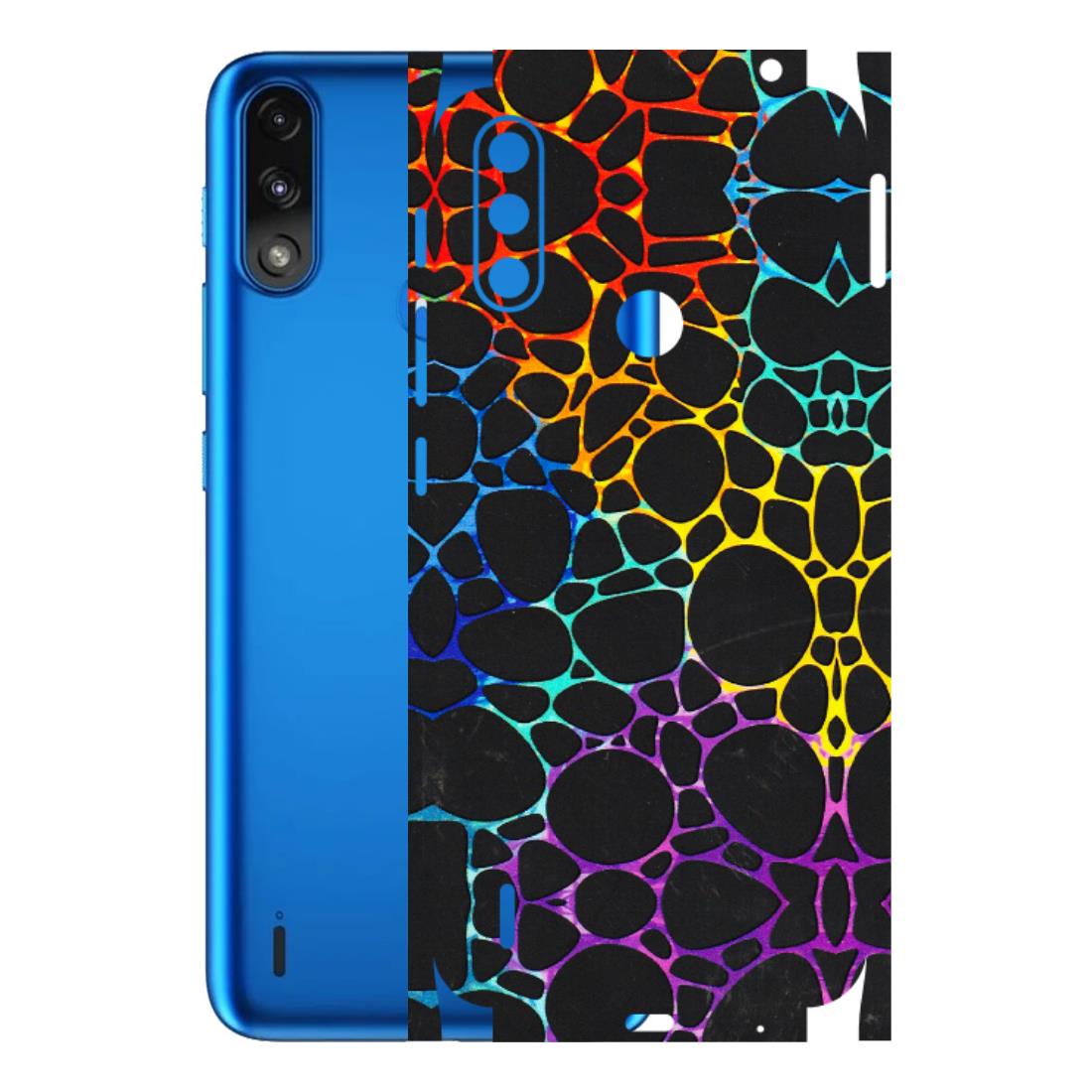 Motorola Phone Skins (All Models) - Abstract Art MultiColour - 3D Embossed Finish (L-133) Motorola Moto E7 Power