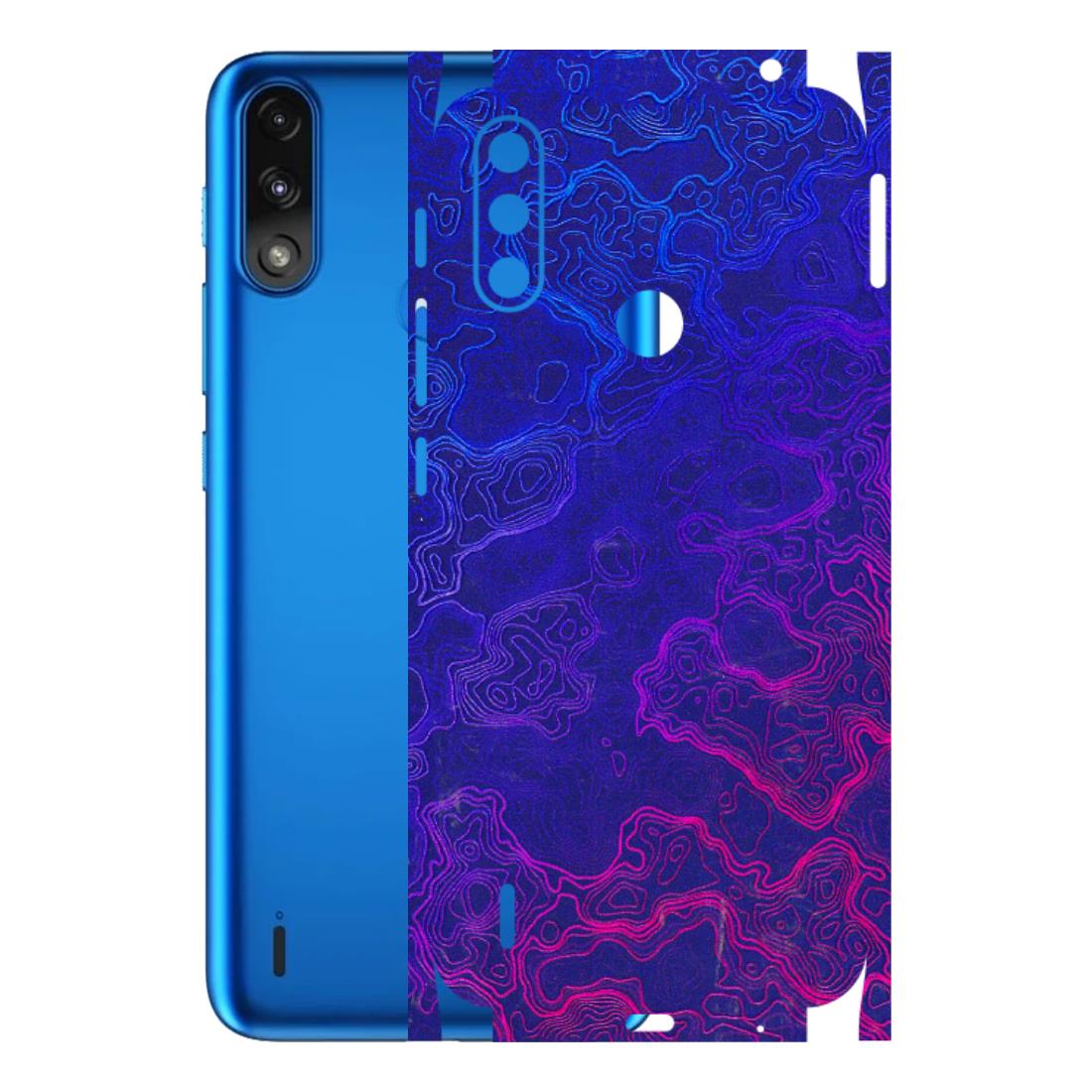 Motorola Phone Skins (All Models) - Purple Ripples Swirl - 3D Embossed Finish (L-314) Motorola Moto E7 Power