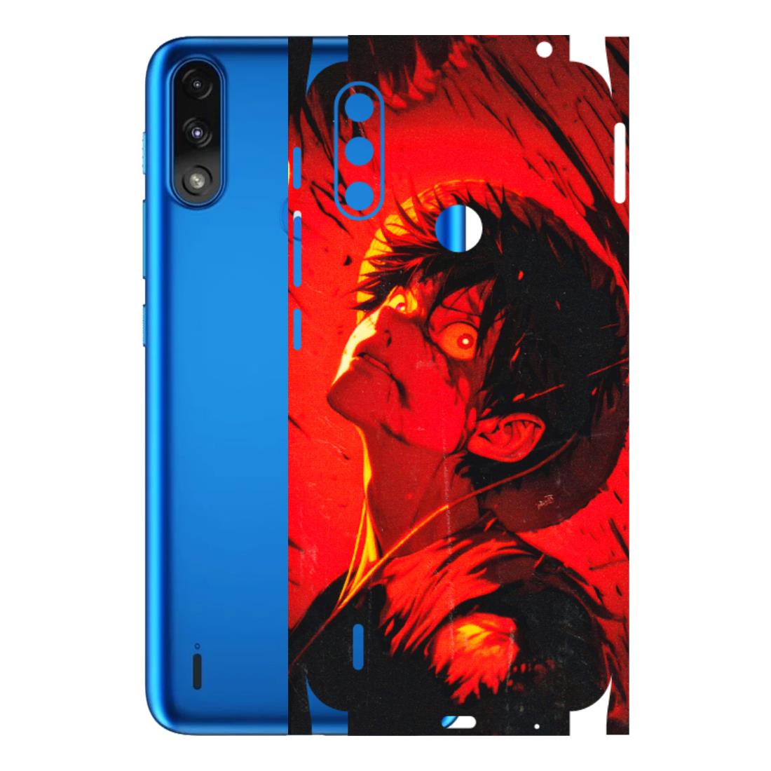 Motorola Phone Skins (All Models) - D.Luffy Power Up One Piece Anime - 3D Embossed Finish (L-326) Motorola Moto E7 Power