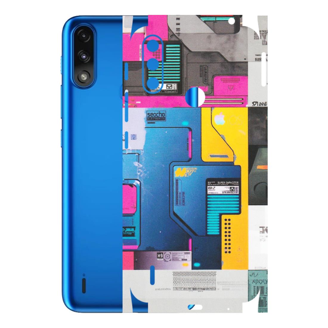 Motorola Phone Skins (All Models) - Colourfull Motherboard Internals - Matte Finish (M-55) Motorola Moto E7 Power