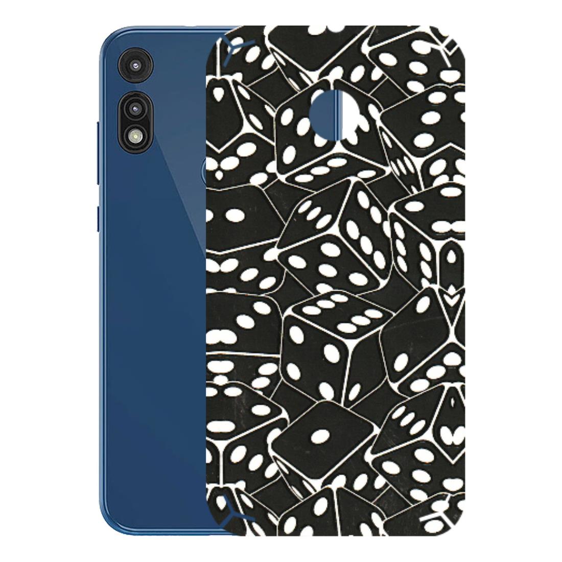 Motorola Phone Skins (All Models) - Big Black Dices - 3D Embossed Finish (L-106) Motorola Moto E