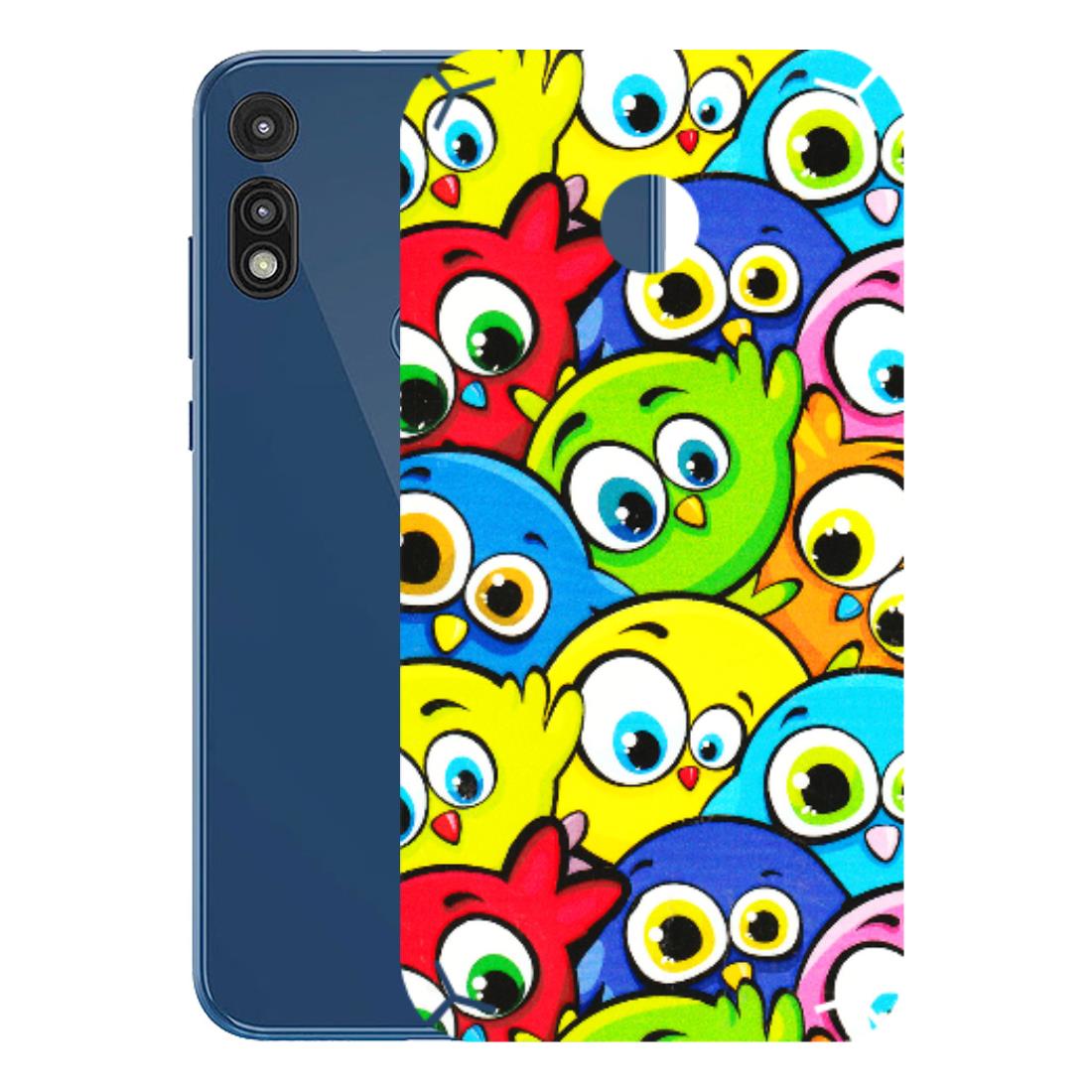 Motorola Phone Skins (All Models) - Cute Fluffy Birds - 3D Embossed Finish (L-213) Motorola Moto E