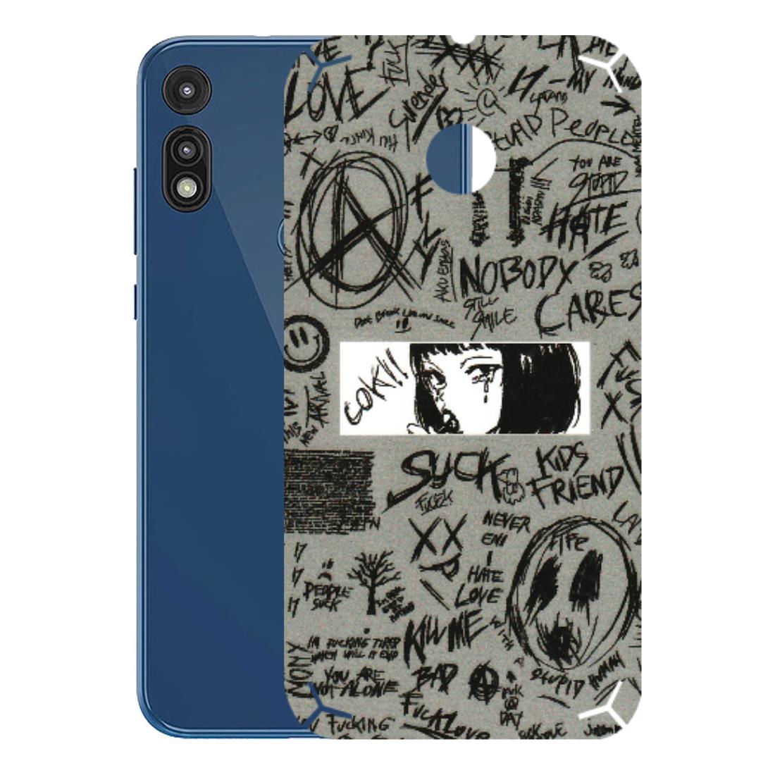 Motorola Phone Skins (All Models) - Never Have Love Anime - 3D Embossed Finish (L-260) Motorola Moto E