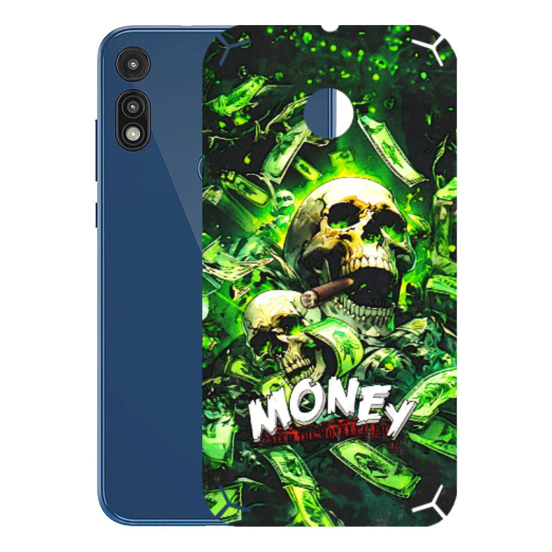 Motorola Phone Skins (All Models) - Skull Money - 3D Embossed Finish (L-303) Motorola Moto E