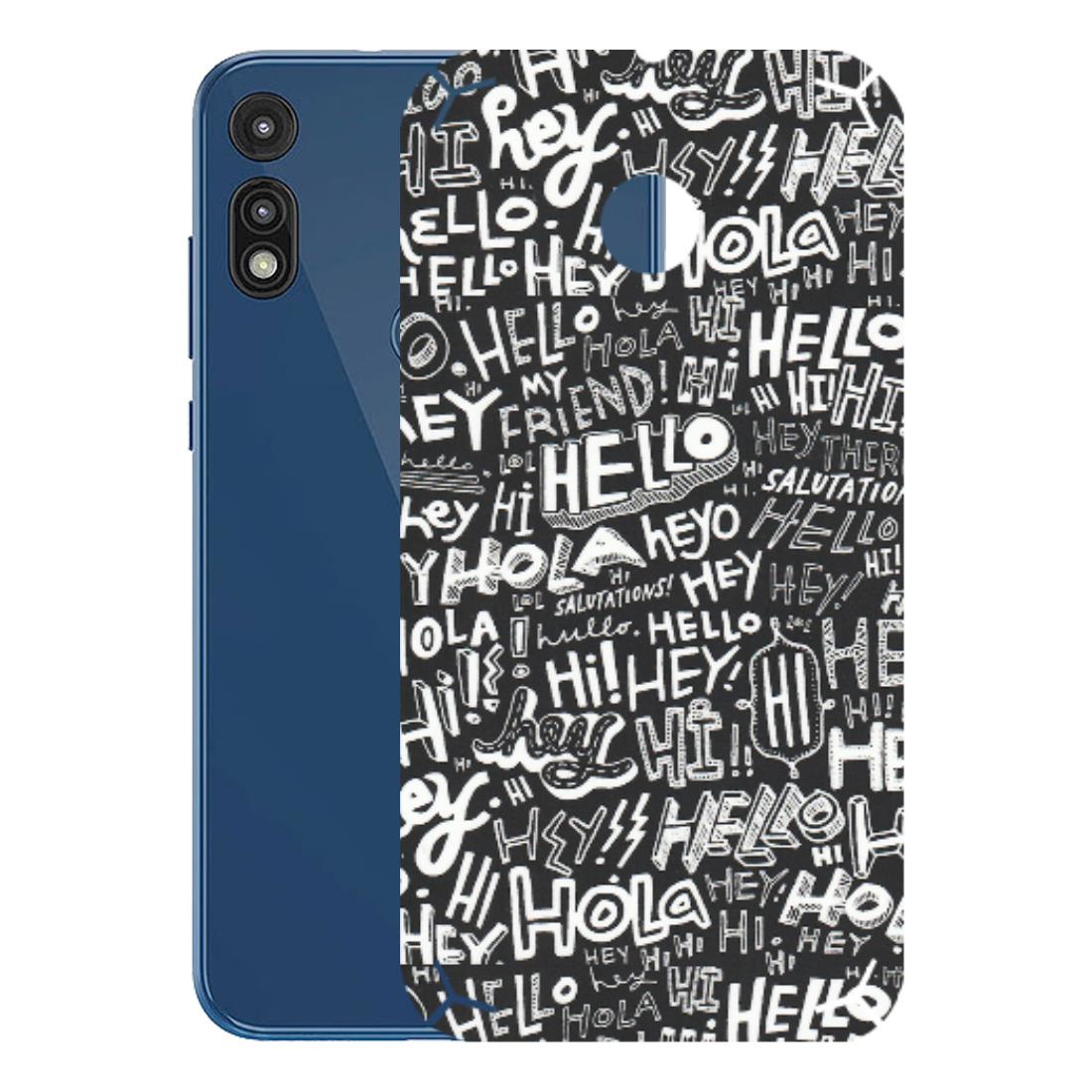 Motorola Phone Skins (All Models) - Hi Hello Doodles - Matte Finish (M-25) Motorola Moto E