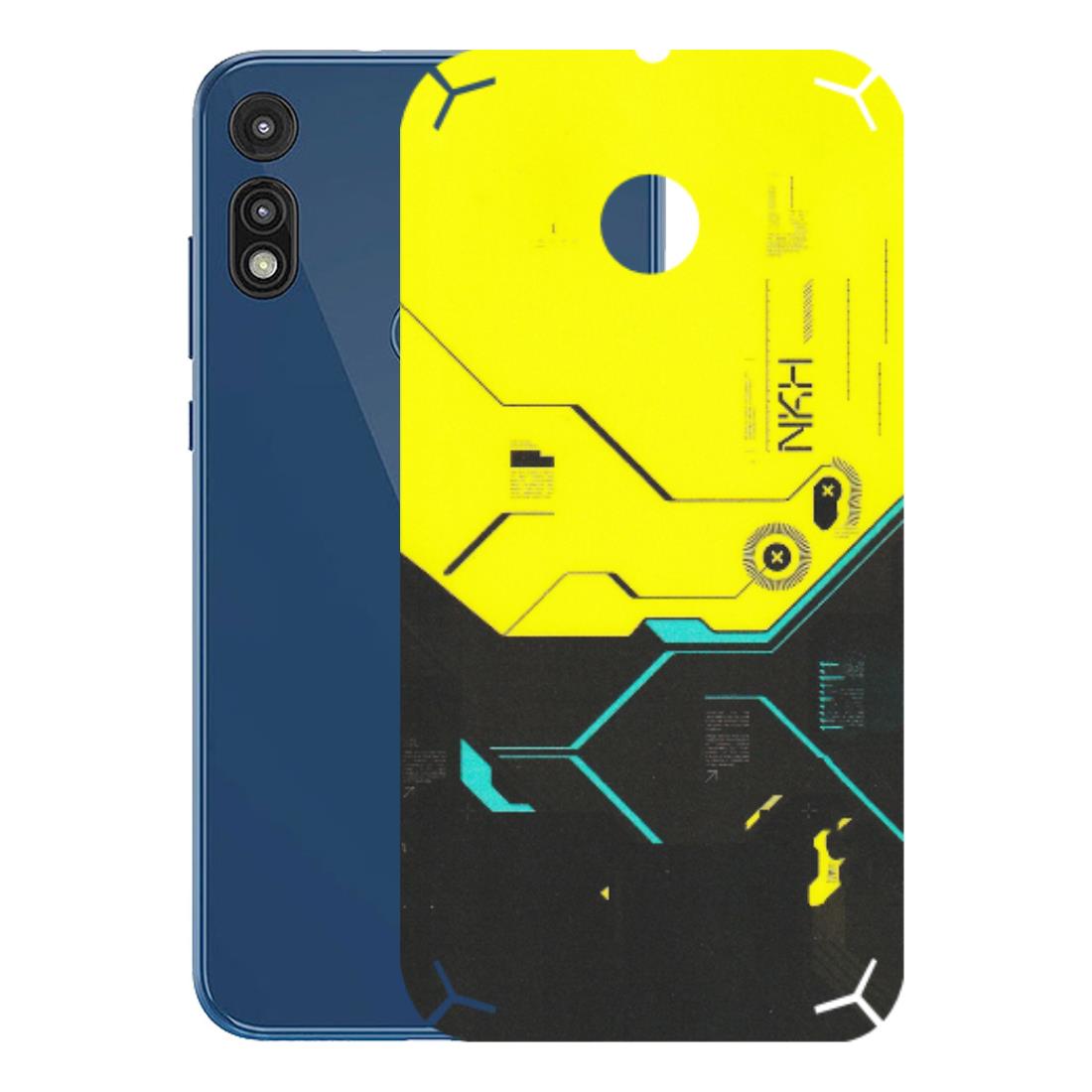 Motorola Phone Skins (All Models) - Black Yellow Technica - Matte Finish (M-53) Motorola Moto E
