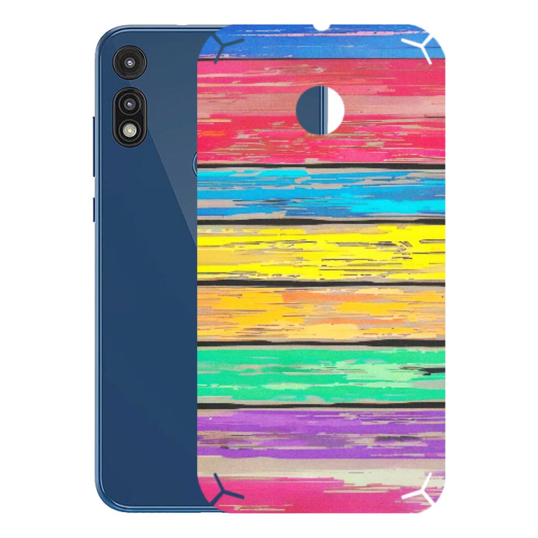 Motorola Phone Skins (All Models) - Multi Colour Wooden Wall - Matte Finish (M-96) Motorola Moto E
