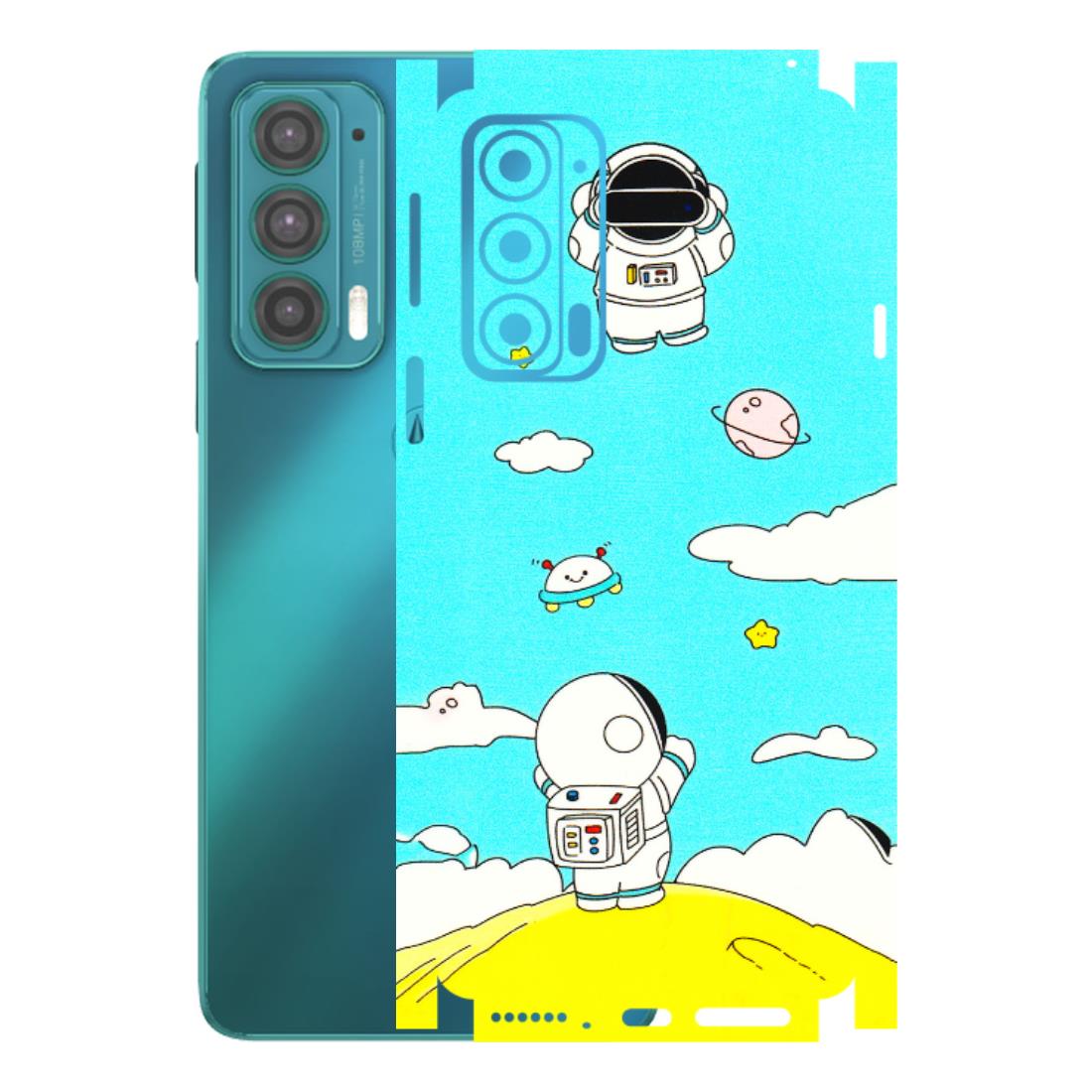 Motorola Phone Skins (All Models) - Blue Skies Astro Float - 3D Embossed Finish (L-230) Motorola Moto Edge 20 (5G)
