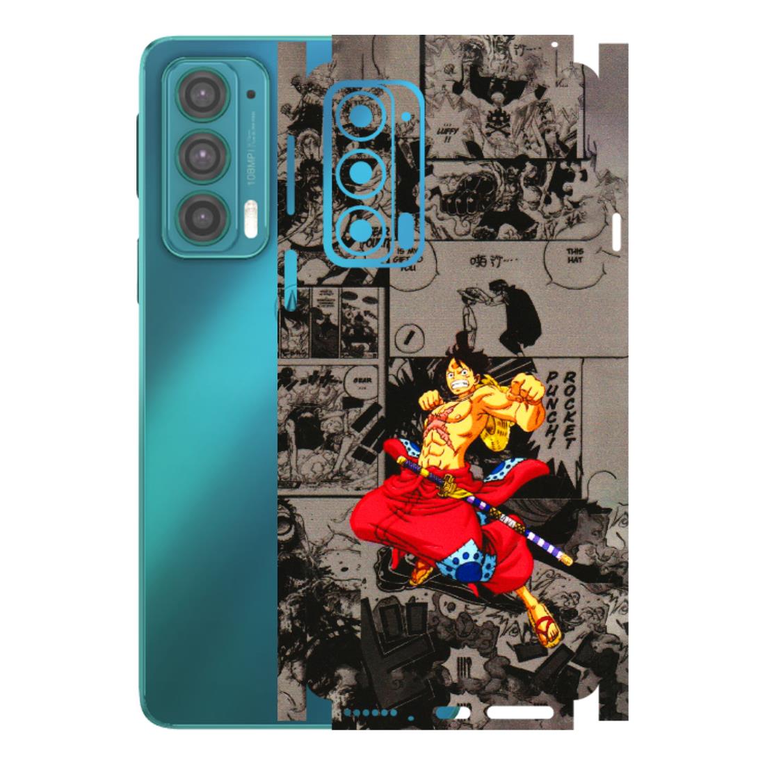 Motorola Phone Skins (All Models) - One Piece Rocket Punch Manga - 3D Embossed Finish (L-25) Motorola Moto Edge 20 (5G)