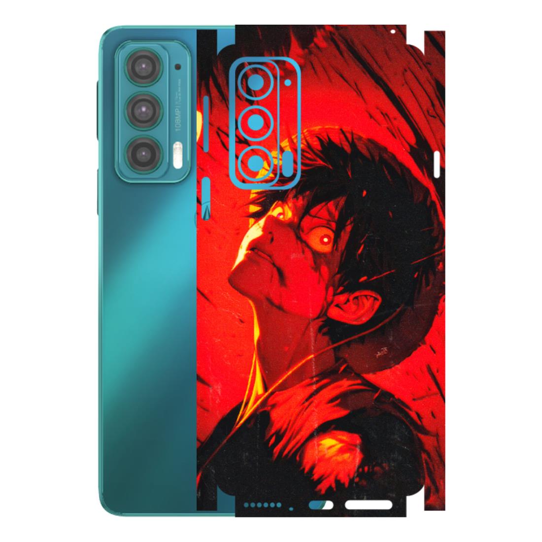 Motorola Phone Skins (All Models) - D.Luffy Power Up One Piece Anime - 3D Embossed Finish (L-326) Motorola Moto Edge 20 (5G)