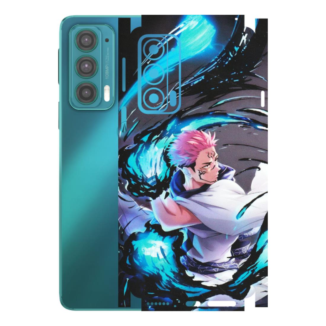 Motorola Phone Skins (All Models) - New Jujutsu Kaisen Grey Blue Anime - Matte Finish (M-127) Motorola Moto Edge 20 (5G)