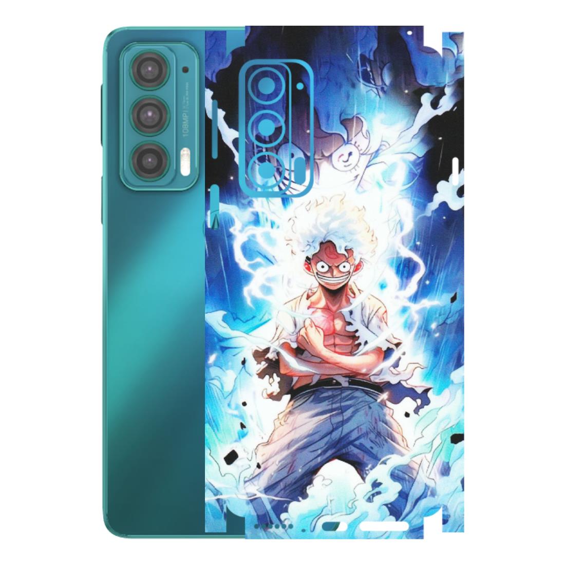 Motorola Phone Skins (All Models) - Blue Thunder Luffy Anime - Matte Finish (M-132) Motorola Moto Edge 20 (5G)
