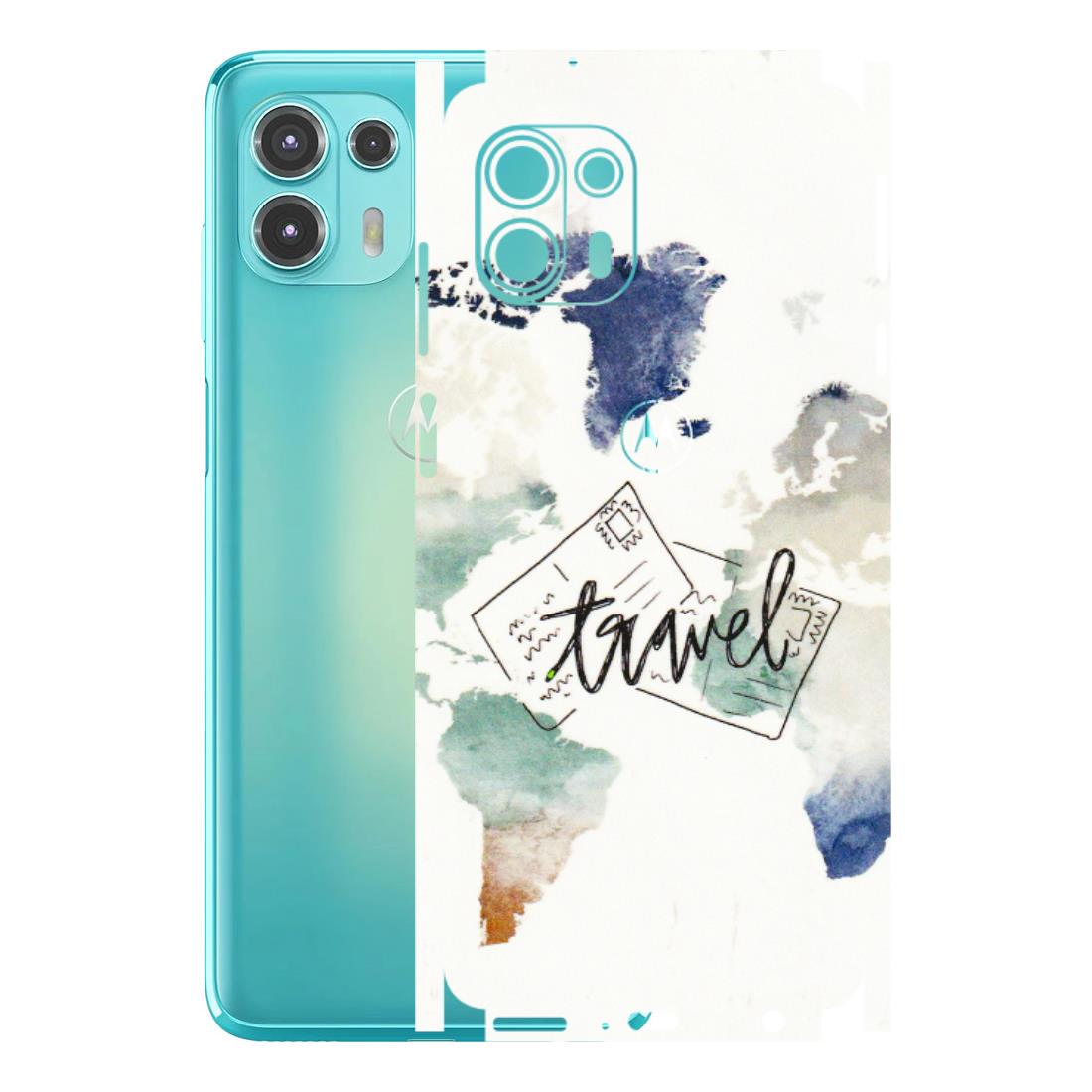 Motorola Phone Skins (All Models) - Travel The World - 3D Embossed Finish (L-232) Motorola Moto Edge 20 Fusion