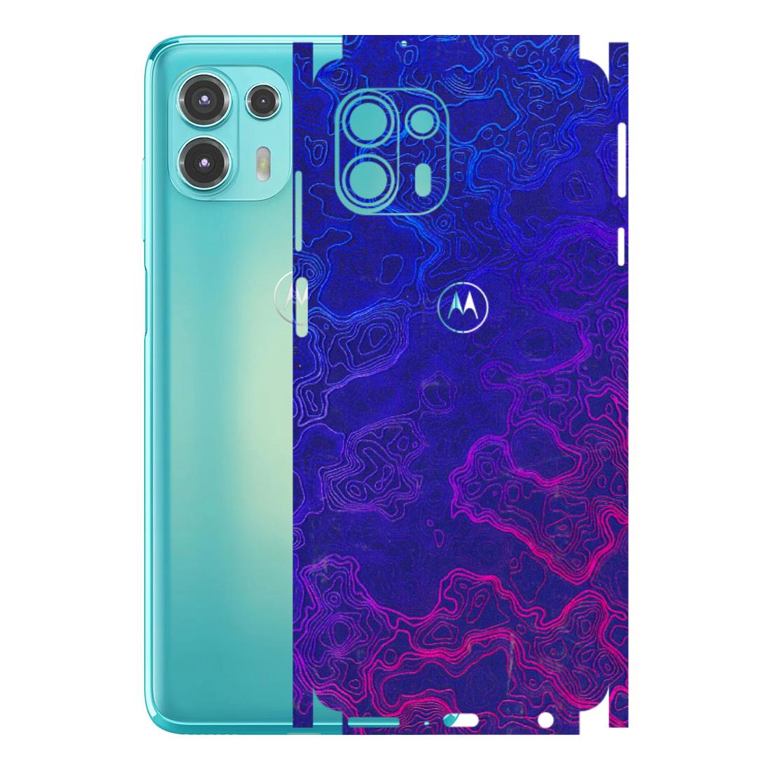 Motorola Phone Skins (All Models) - Purple Ripples Swirl - 3D Embossed Finish (L-314) Motorola Moto Edge 20 Fusion