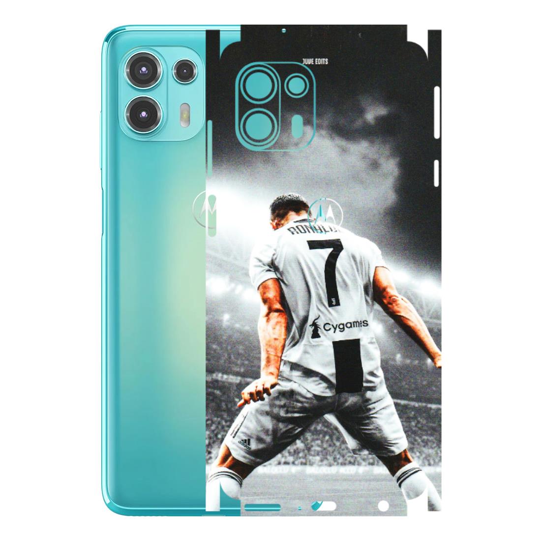 Motorola Phone Skins (All Models) - Ronaldo CR7 Crazy - 3D Embossed Finish (L-44) Motorola Moto Edge 20 Fusion