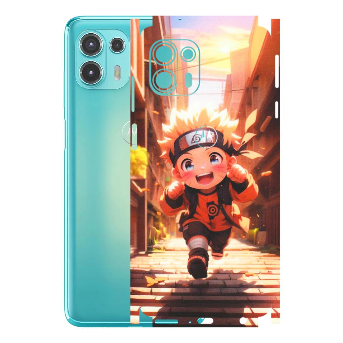 Motorola Phone Skins (All Models) - Naruto Cute Toon Running - Matte Finish (M-04) Motorola Moto Edge 20 Fusion